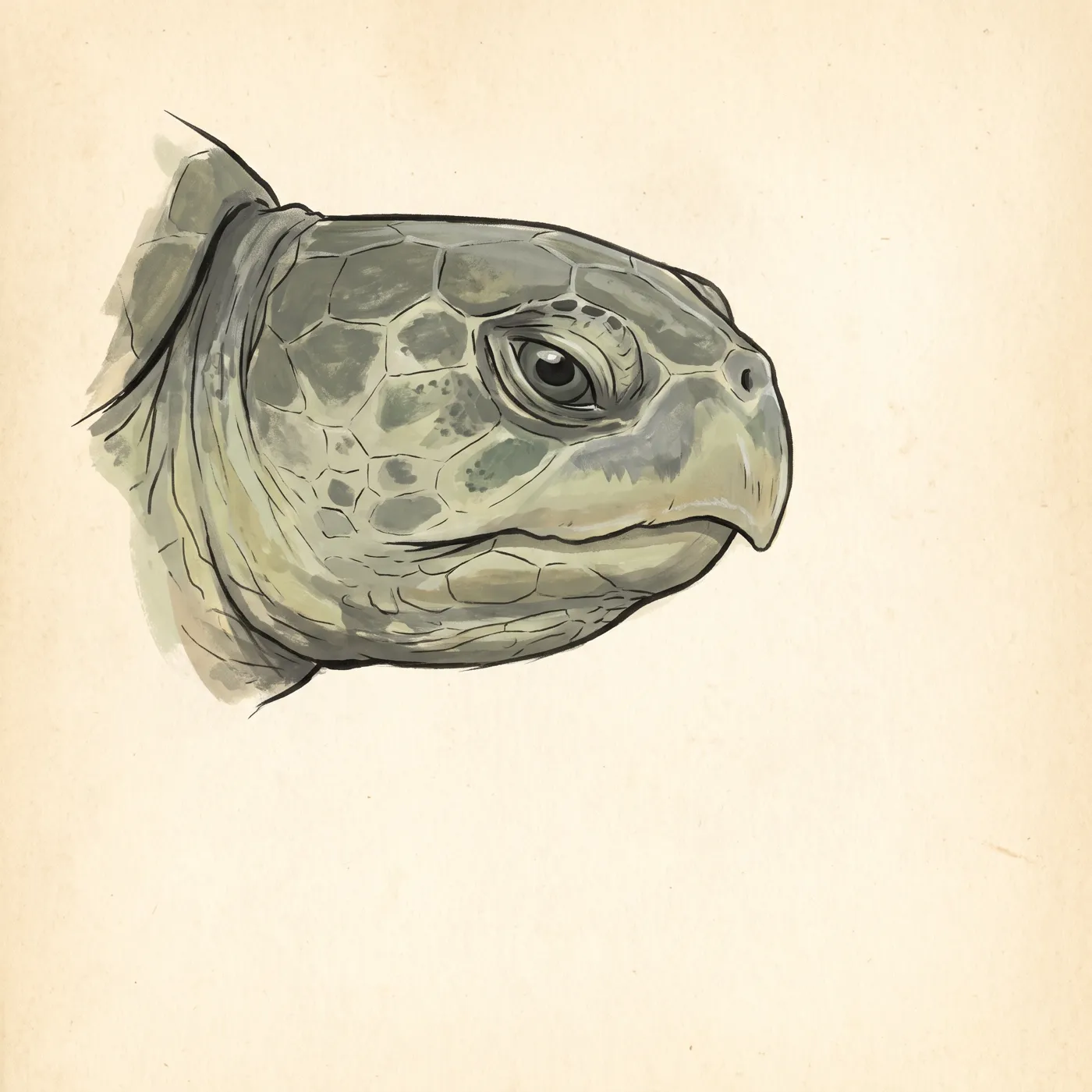 Field study of the Kemp's Ridley Turtle, an original illustration