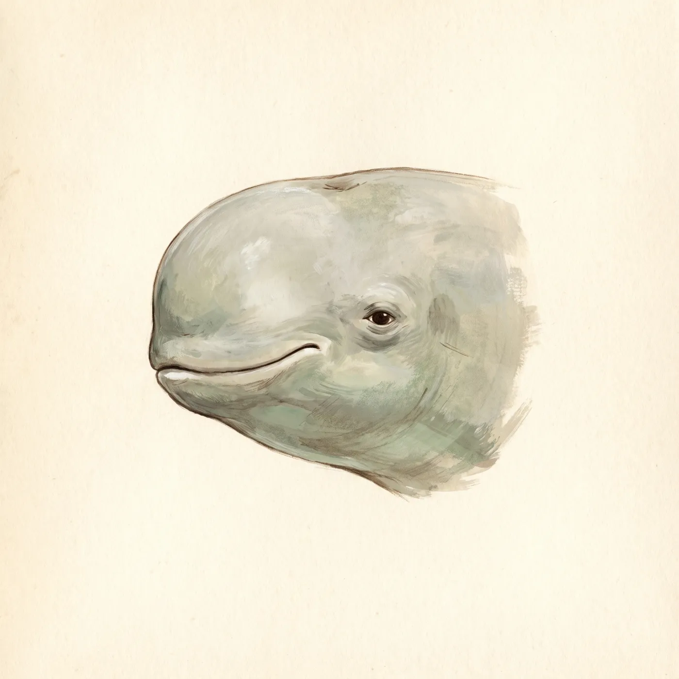 Field study of the Yangtze Finless Porpoise, an original illustration